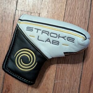 Odyssey Stroke Lab LG Blade Putter Headcover White Black Gold Golf Accessory